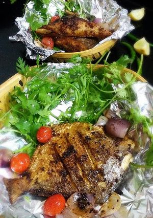 A picture of Fried Pomfret.