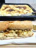 Sandwich au flan de pois chiches