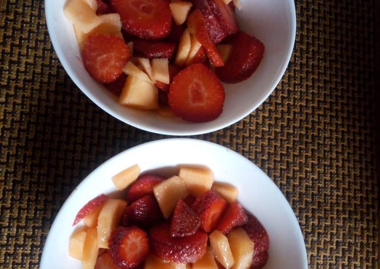 Macedonia di Fragole e Melone