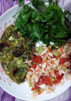 عکسی از دستور املت کدو سبز
