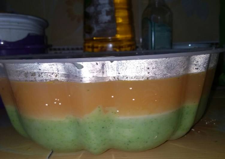 Cara bikin Puding Wortel Fla Brokoli  yang Lezat