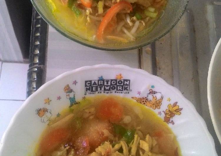 Cara Gampang Memasak Soto ayam surabaya ala mertua Anti Gagal