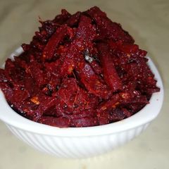 A picture of Instant Beet achar.