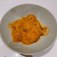 Vegan Meatball with Sauce A picture of Vegan Meatball with Sauce.