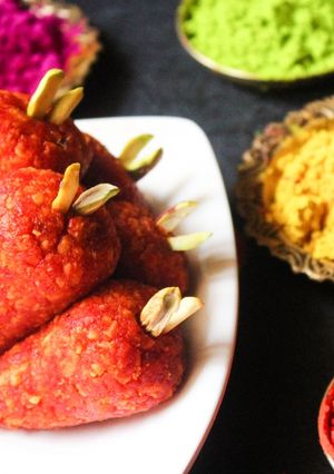 A picture of Carrot Sandesh.