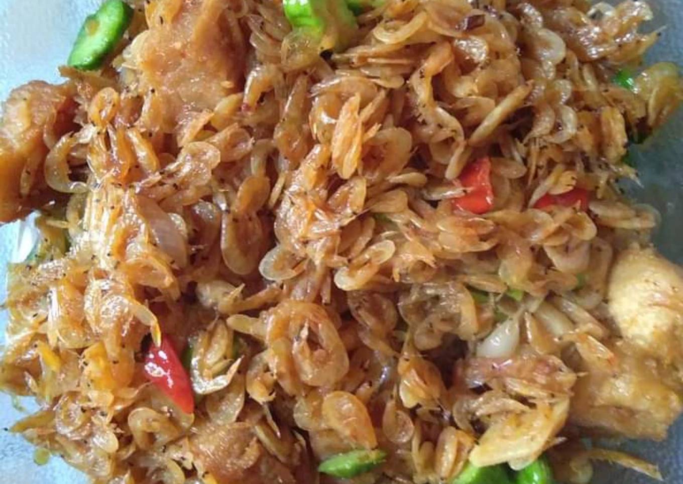 Tumis Udang Rebon + Pete