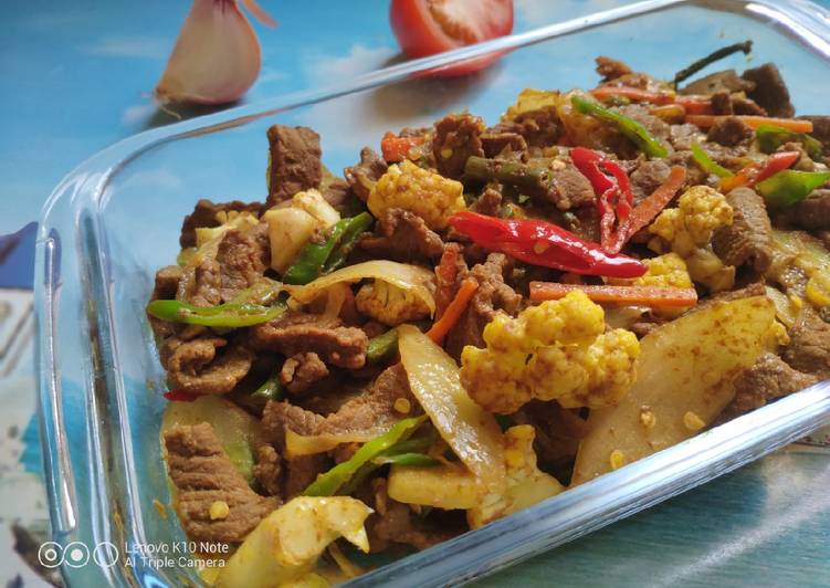 Resep Baru Daging Kunyit Pedas Ala Restoran