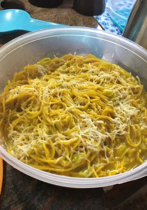 Una foto de Espaguetis integrales con verduras (Thermomix)