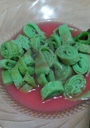 Foto resep Dadar gulung kuah sirup