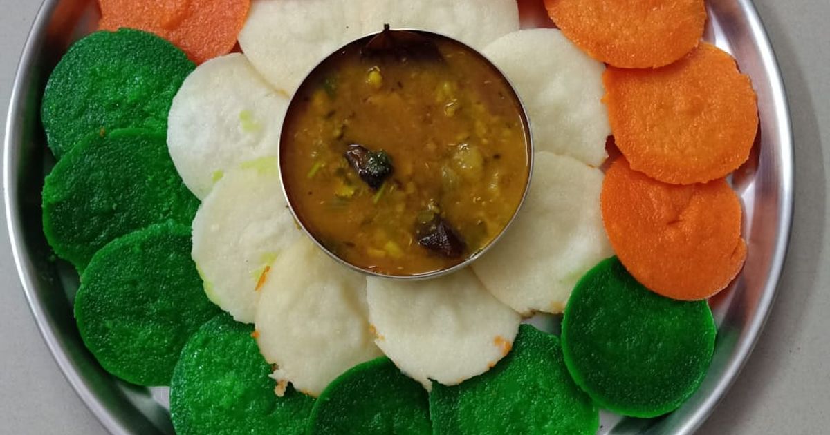 Tri Color Rava Idli Recipe by Madhu Jain