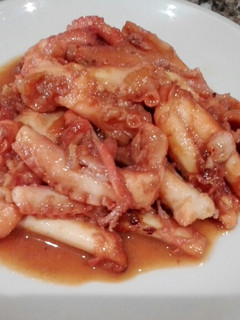 Una foto de Pulpo al coñac