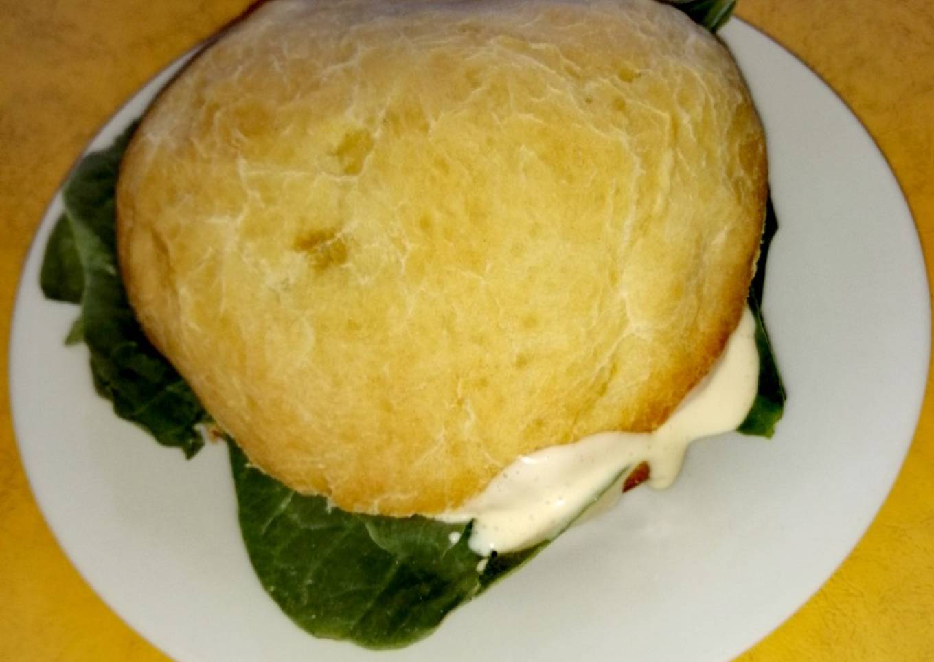 Whisk chicken sandwiches, mayonnaise and spinach in a skillet