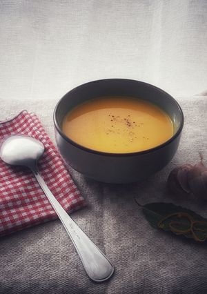 Une photo de Velouté de duo de patates aux zestes d'Orange