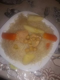 صورة لوصفة رشتة بالدجاج