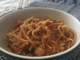 Espaguetis con atún y limón
