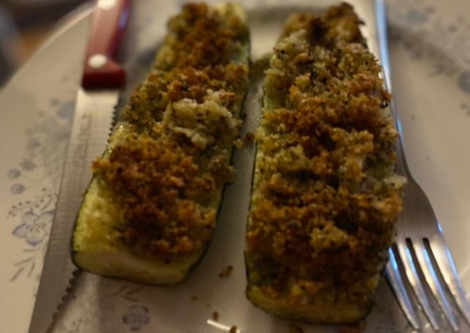 Steps to Make Any-night-of-the-week Baked Zucchini Parmesan Boats