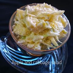 A picture of Apple and cabbage salad.