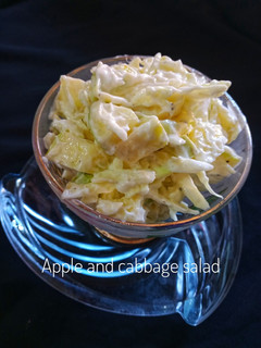 A picture of Apple and cabbage salad.