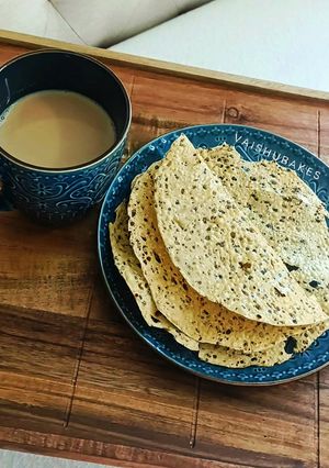 A picture of Air fryer Masala Papad.