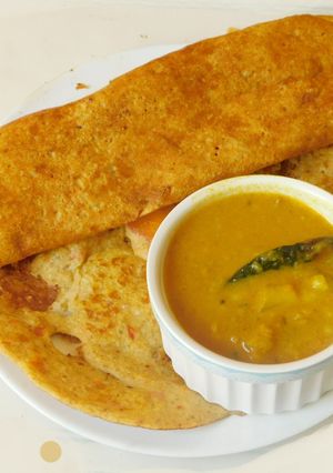 சுவையான அடை தோசை(adai dosai recipe in tamil) செய்முறை முக்கிய புகைப்படம்