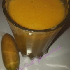 Banana - passion fruit juice A picture of Banana - passion fruit juice.