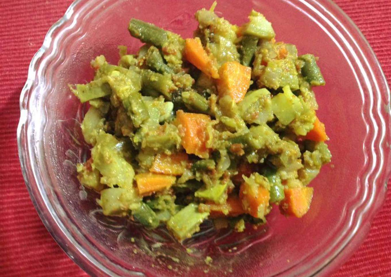 Dry vegetable korma