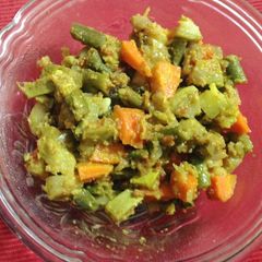 A picture of Dry vegetable korma.