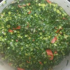 A picture of Fried Sukuma Wiki.