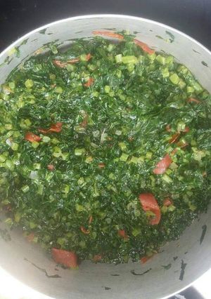 A picture of Fried Sukuma Wiki.