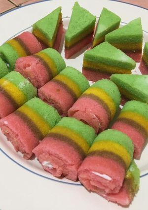 Foto resep Resep Bolu gulung mini rainbow