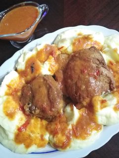 O poză a rețetei Friptură de porc înăbușită la cuptor.