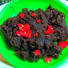 A picture of Chocolate paneer shahi halwa.