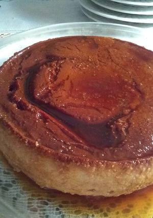 Una foto de Flan de caramelo