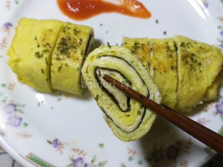 Langkah Gampang Membuat Resep Tamagoyaki 卵焼き with Nori and Cheese / Japanese Rolled Omelette yang  Bikin Ketagihan Anti Ribet, Mantap Sekali