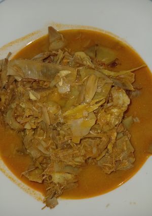 Foto resep Gulai jantung pisang teri sederhana