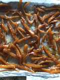 Pieles de naranja confitada