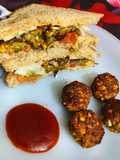 Sprouted Moong Dal Mini Cutlets and Sandwiches