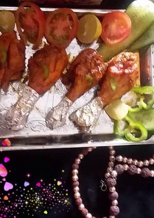 A picture of Tikka chicken 🍗 legs.