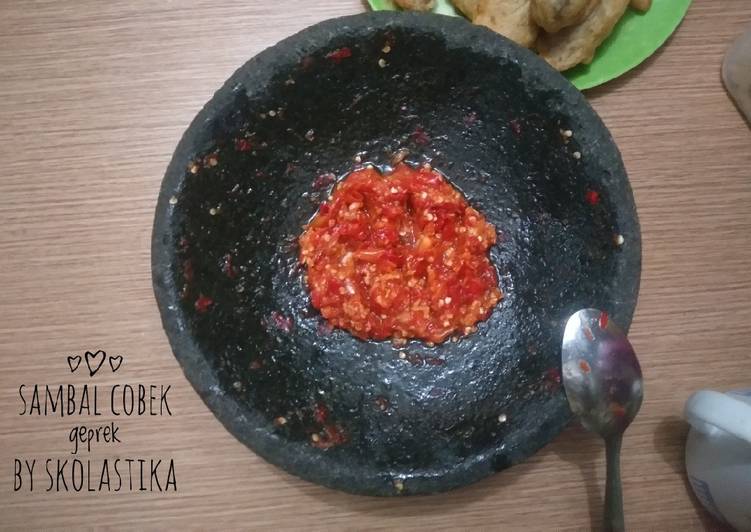 Langkah Mudah untuk Membuat #ResepKe-5 | Sambal Cobek Geprek Kepepet ✌ Anti Gagal