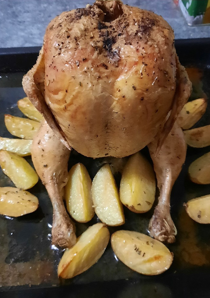 Una foto de Pollo Sentado o Violado a la Cerveza