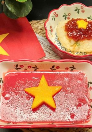 Hình của món Cờ đỏ sao vàng.