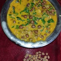 A picture of Red gram with spinach.