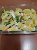 Ensalada de verduritas, papa y huevo