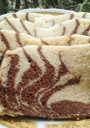 Foto resep Bolu Zebra Kukus (Zebra Steam Cake)