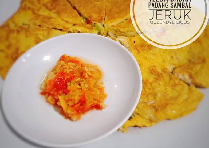 Ini dia! Bagaimana cara buat Telur Dadar Padang Sambal Jeruk  gurih