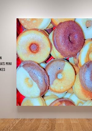 A picture of Mini donut cakes:let's go guys.