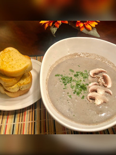 A picture of Cream of Mushroom Soup.