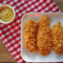 A picture of Cornflakes Fried Chicken.
