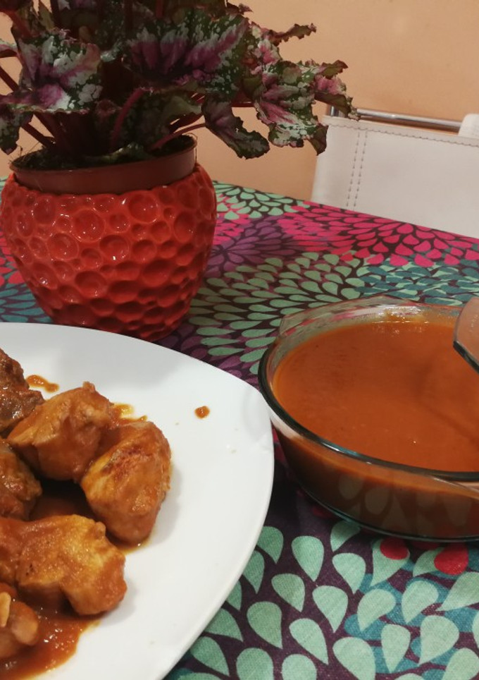 Una foto de Solomillos de pavo a la vizcaína