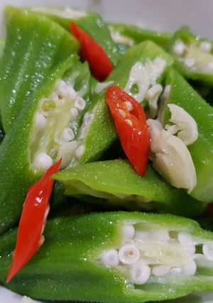 Foto resep Okra cah Bawang Putih